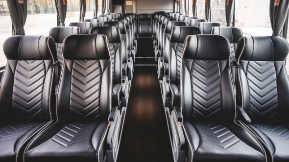54 passenger charter bus inside campbell