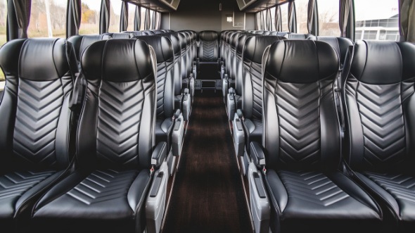 56 passenger charter bus inside campbell